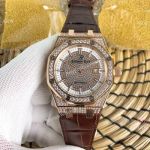 Replica Bust Down Audemars Piguet Royal Oak Rose Gold Diamond Watch